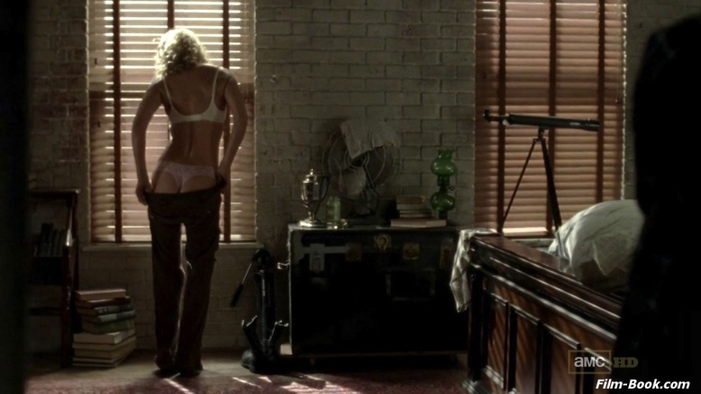 Laurie Holden in a skirt